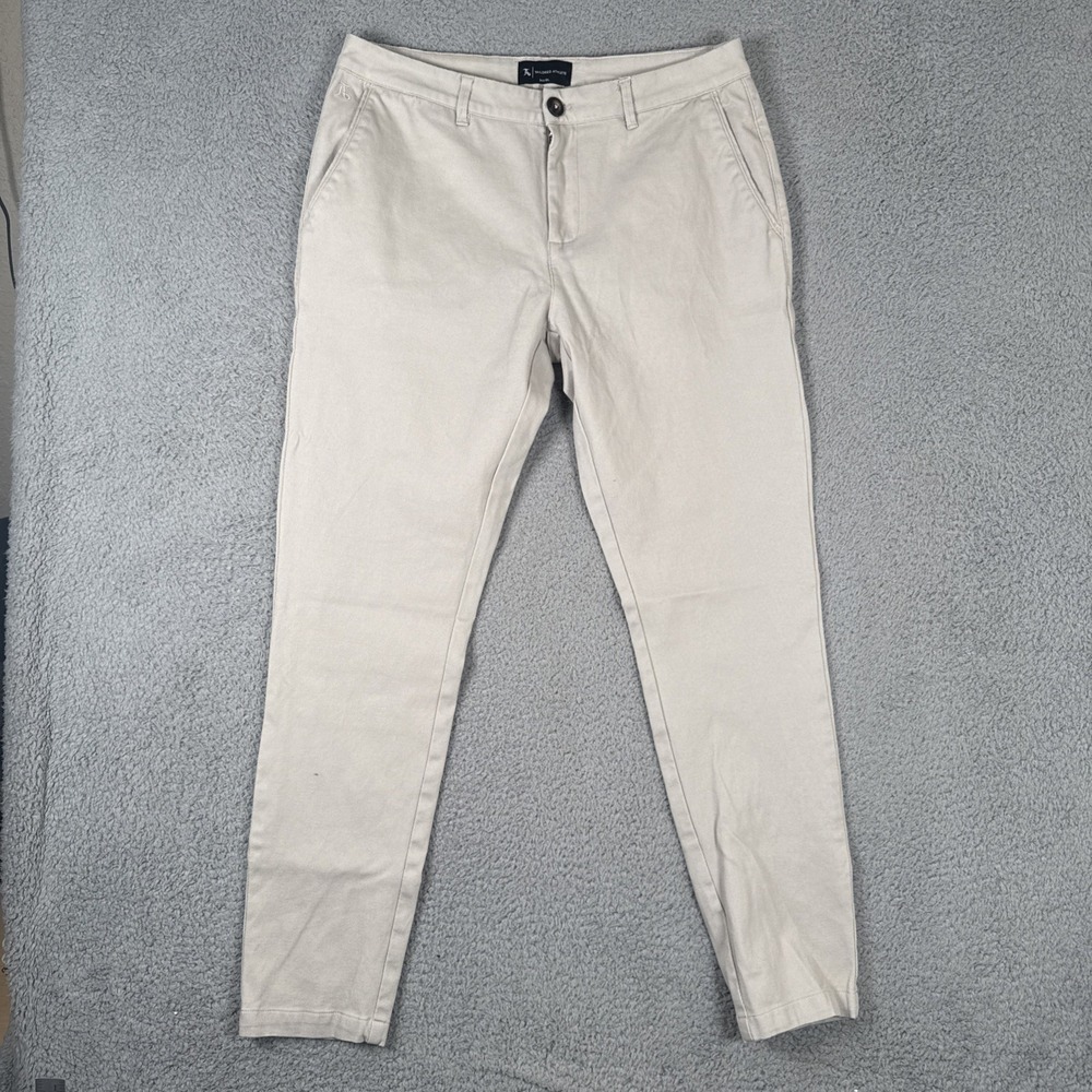 TAILORED ATHLETE Textured Trousers Mens 34x32 (34x30) Chino Pants